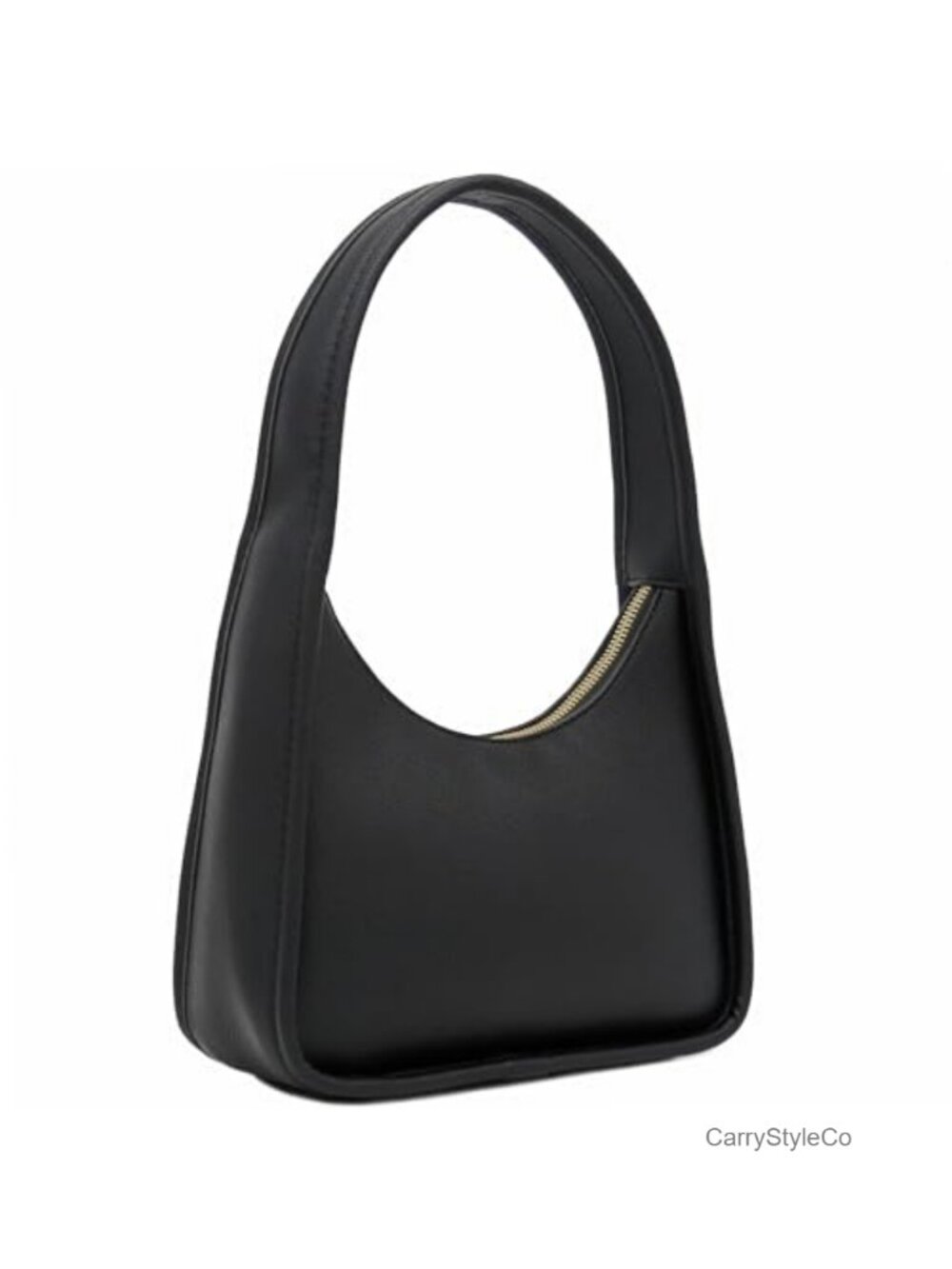 Faux Leather Mini Shoulder Bag Women Chic Underarm Handbag Top Handle